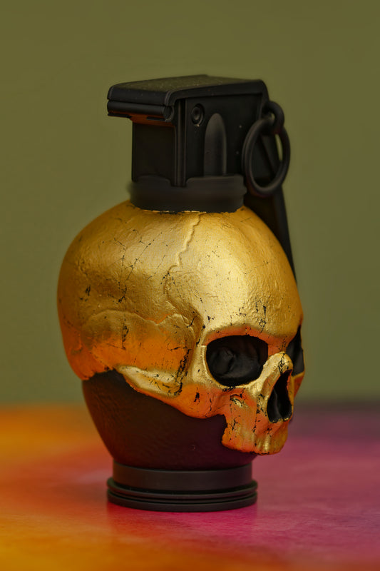 Skull Grenade (Satin Black & Gold Leaf) (Copy)