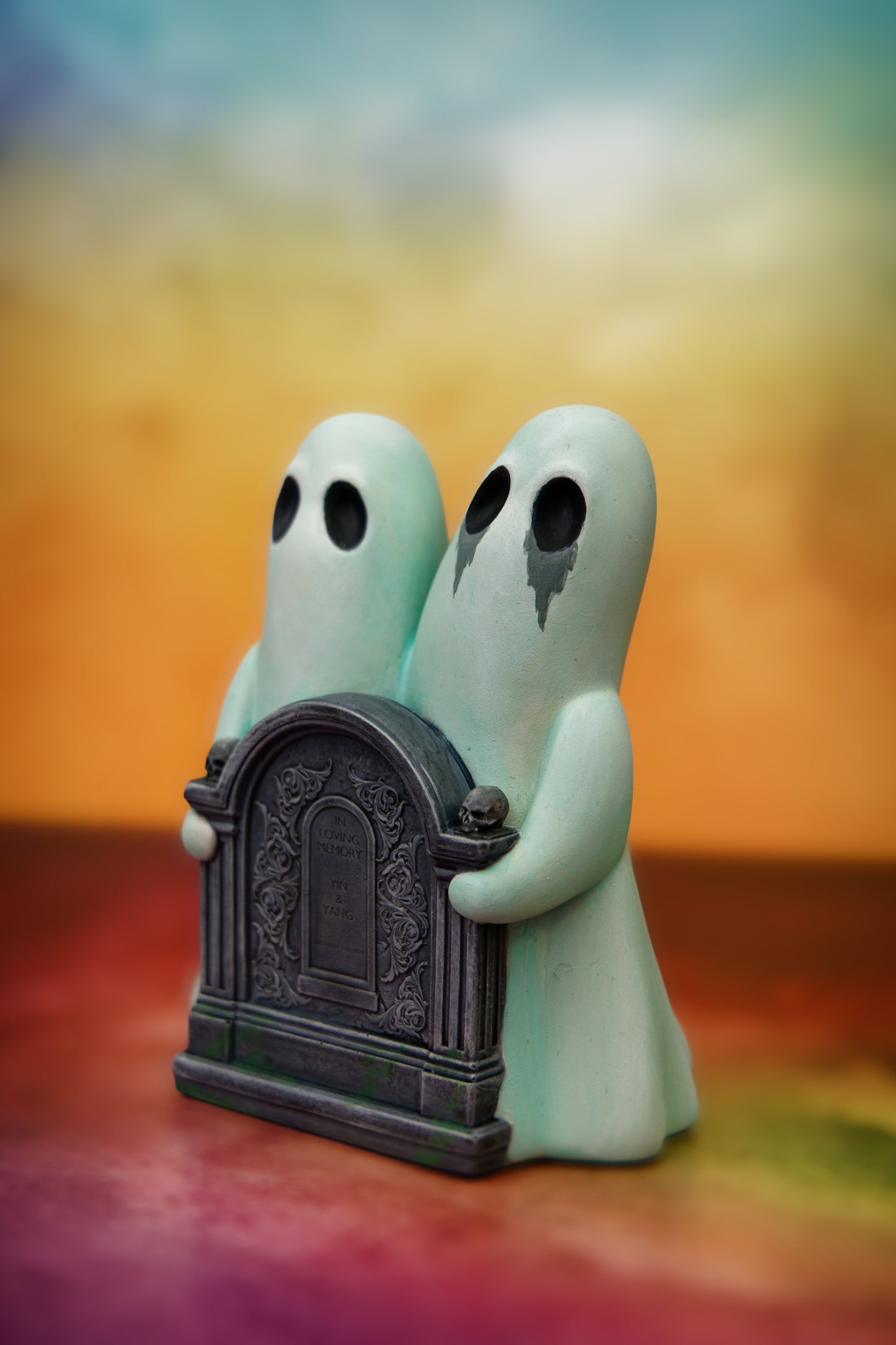 Yin & Yang The Siamese Ghosts (Hand Painted Finish)