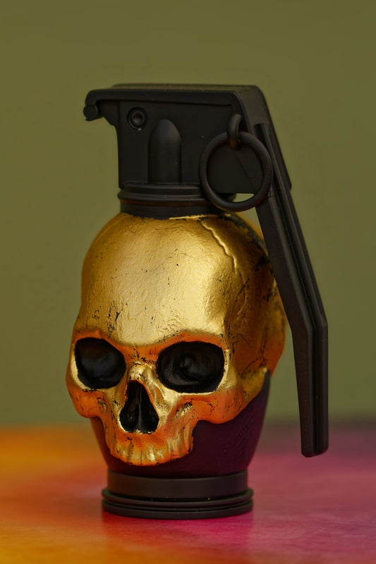 Skull Grenade (Satin Black & Gold Leaf) (Copy)