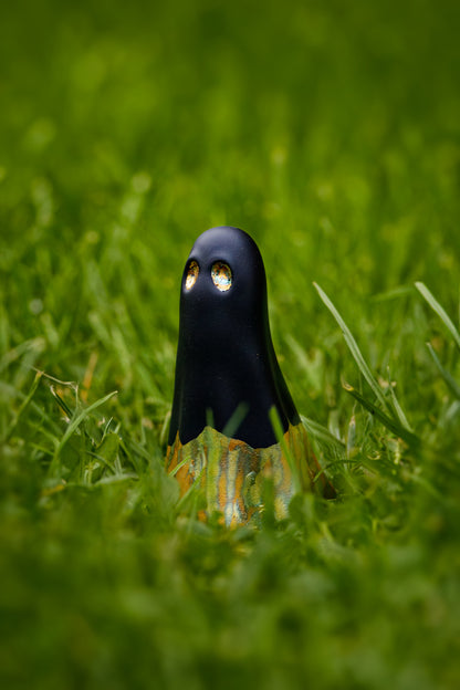 The Master Ghost (Satin Black & Variegated Gold Leaf)