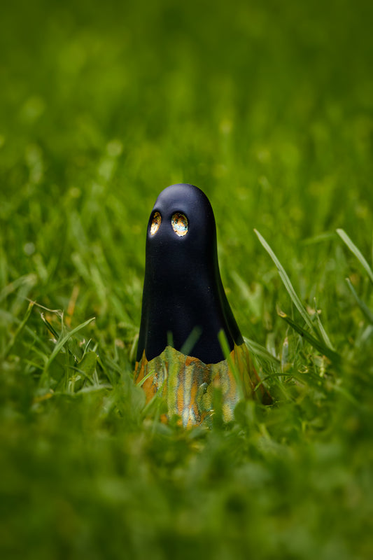 The Master Ghost (Satin Black & Variegated Gold Leaf)