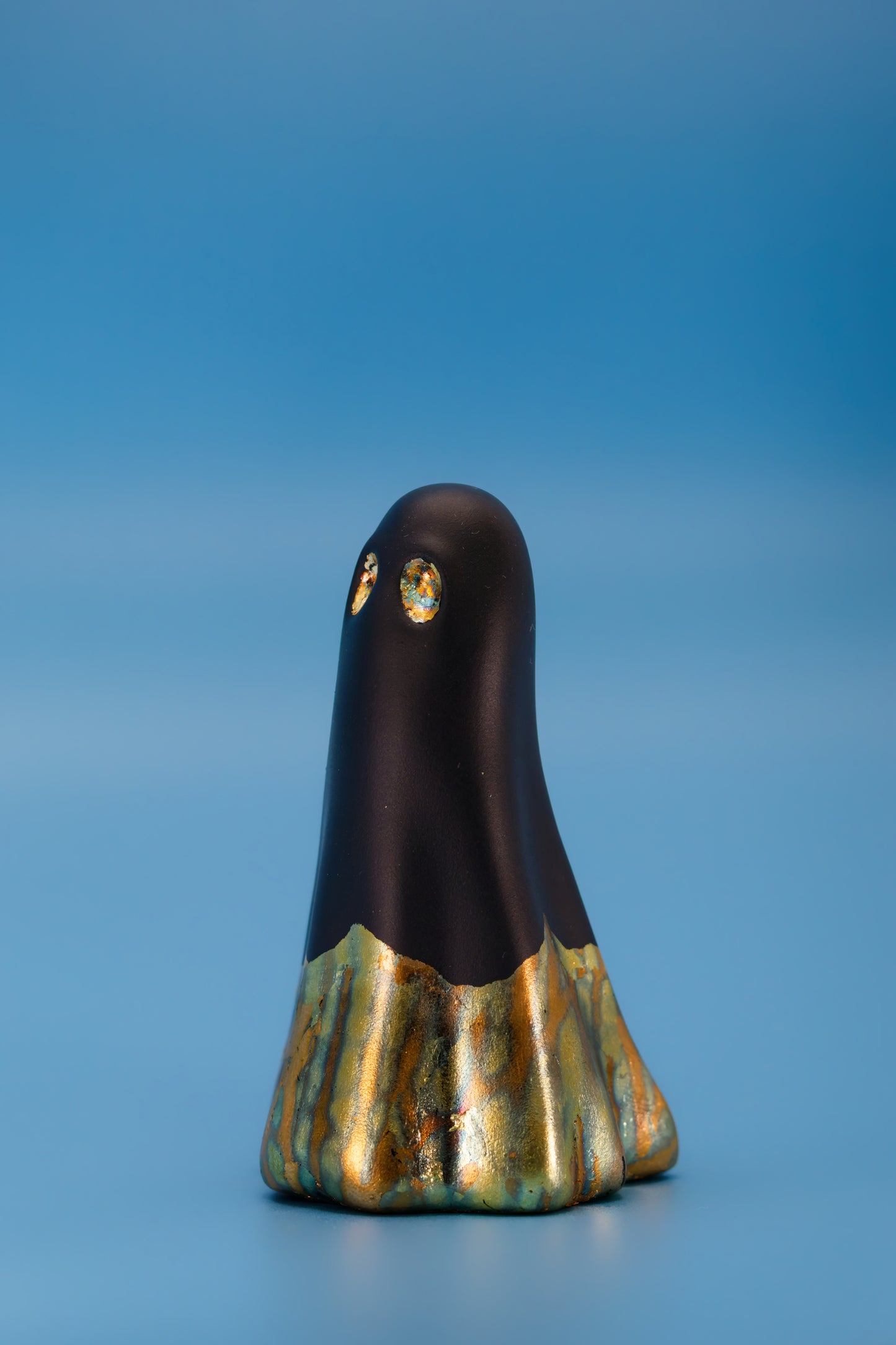 The Master Ghost (Satin Black & Variegated Gold Leaf)