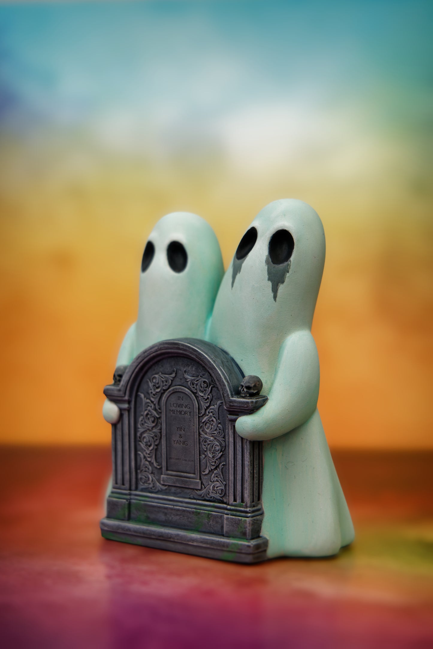 Yin & Yang The Siamese Ghosts (Hand Painted Finish)