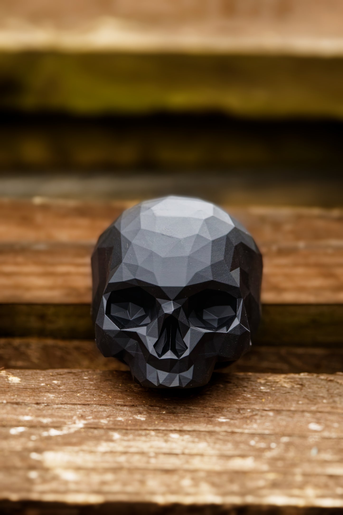 Skull, Low Poly (Satin Black)