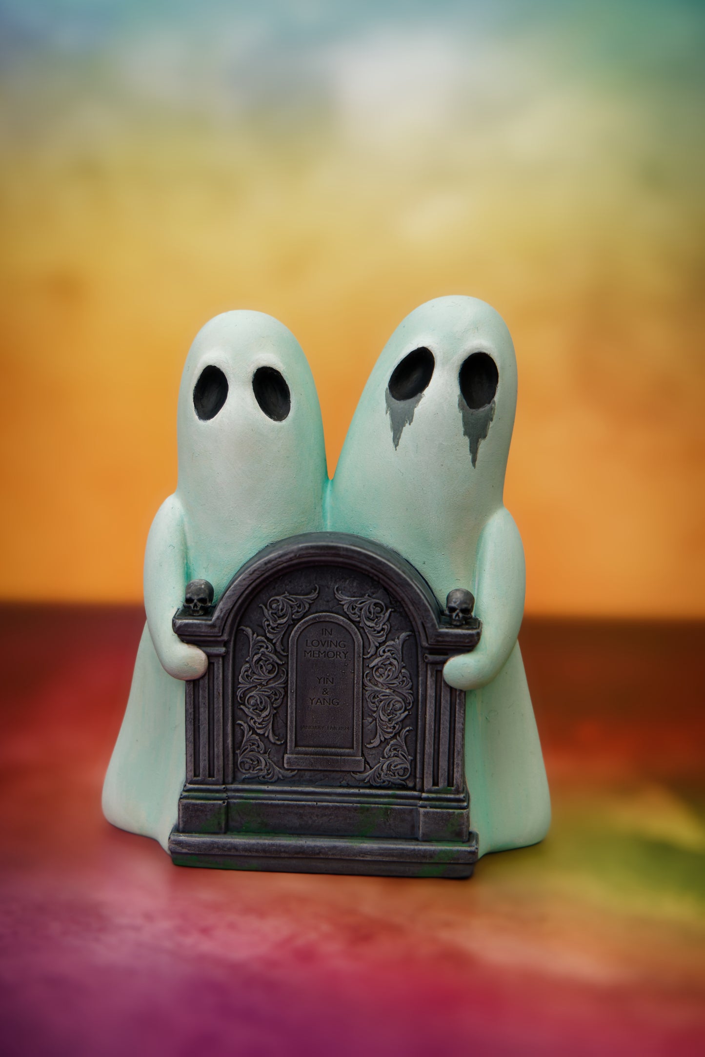 Yin & Yang The Siamese Ghosts (Hand Painted Finish)