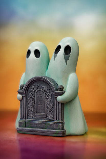 Yin & Yang The Siamese Ghosts (Hand Painted Finish)